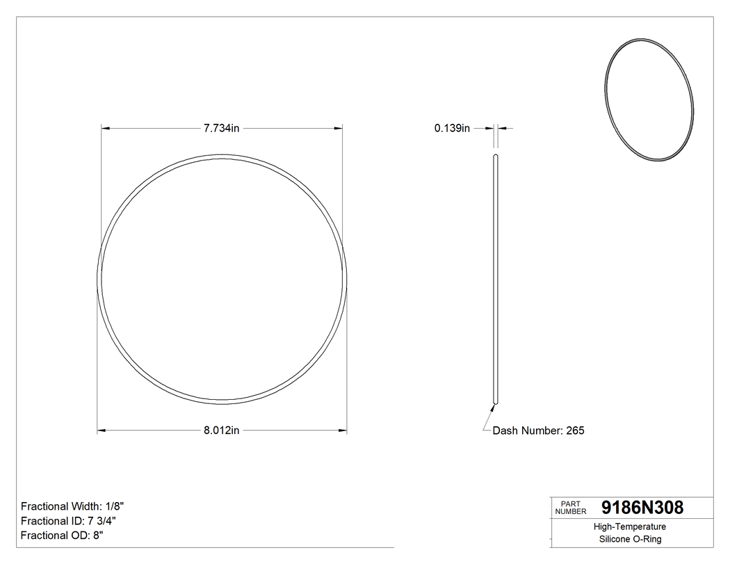 Technical drawing - 9186N308